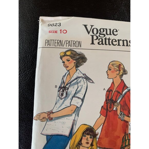 Vogue Misses Top Sewing Pattern 9823 Sz 10 - Uncut - Picture 4 of 9